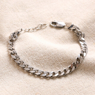 Men's Sterling Silver Curb Chain Bracelet