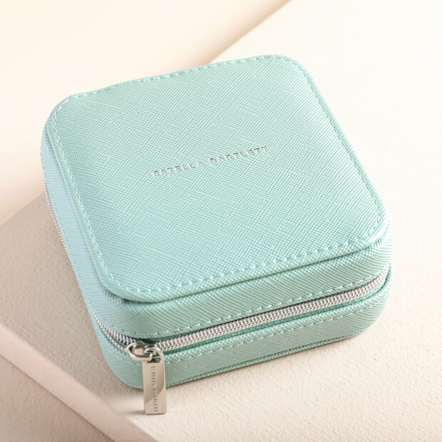 Estella Bartlett Square Jewellery Box in Mint Green Estella Bartlett Square Jewellery Box in Mint Green