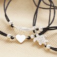 Sterling Silver Heart Cord Bracelet with Other Styles Available 
