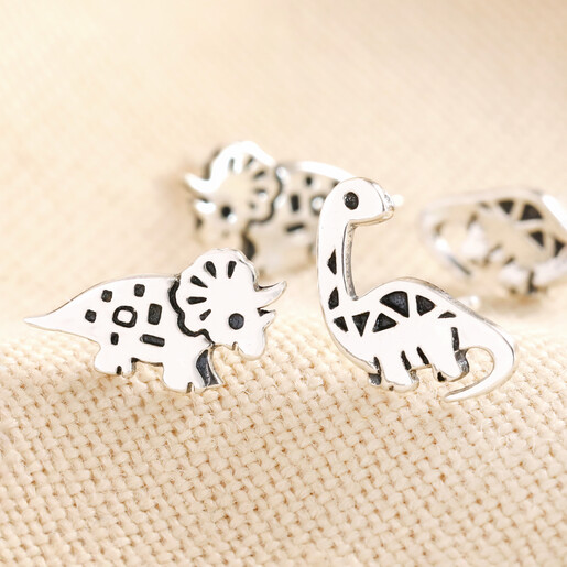 Lisa Angel Sterling Silver Dinosaur Stud Earrings