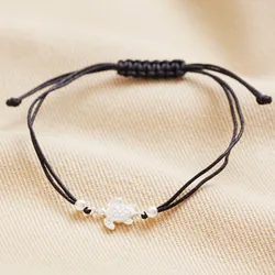 Sterling Silver Turtle Cord Bracelet