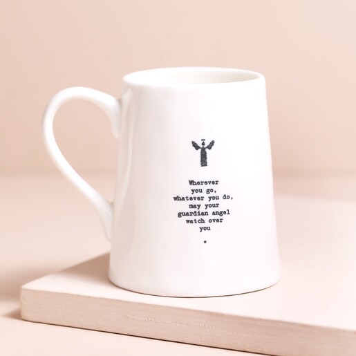 East of India Guardian Angel Mug on Beige Platform