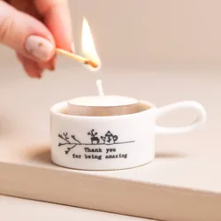 East of India Thank You Tealight Holder