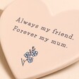 Close Up on Forever My Mum Pink Ceramic Heart Coaster