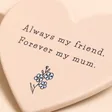 Close Up on Forever My Mum Pink Ceramic Heart Coaster