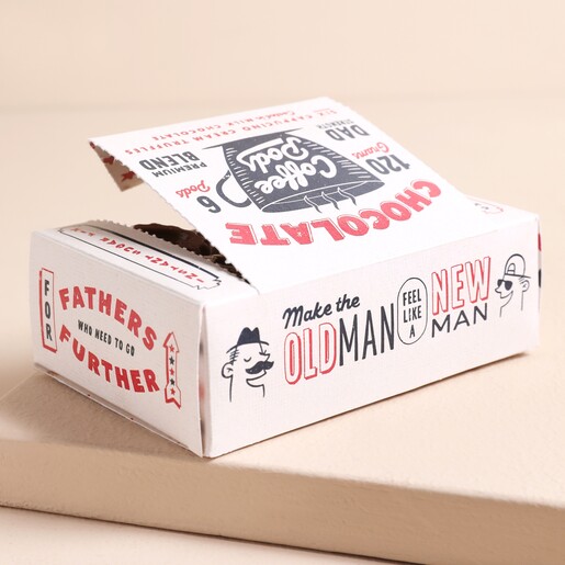 Box of The Chocolate Gift Co Coffee Pods