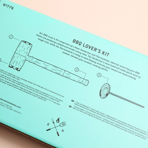 Back of Gentlemen's Hardware BBQ Lover's Kit packaging