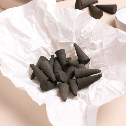 Incense Cones in Paddywax Ceramic Cottage Incense and Tealight Holder 