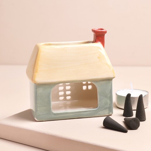Back of Paddywax Ceramic Cottage Incense and Tealight Holder 