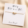 Pearl Two Peas in a Pod Charm Bracelet in Gold on Packaging Card