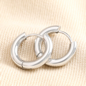 Stainless Steel Huggie Hoop Earrings