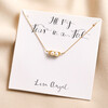 Pearl Two Peas in a Pod Pendant Necklace in Gold on Packaging Card