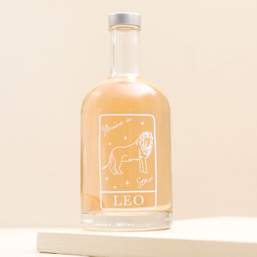 500ml Star Sign Strawberry Gin against beige coloured backdrop