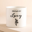 Personalised Name Mini Planter on a Beige Background