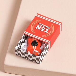 Tiny Matchbox Ceramic Racing Car Token