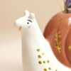 Close Up of Tiny Snail Ceramic Bud Vase Face