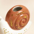 Tiny Snail Ceramic Bud Vase Opening