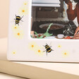 Close up of print on Personalised Bee Ceramic 4" x 6" Photo Frame