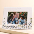 Personalised Wildflower Ceramic Photo Frame against beige backdrop