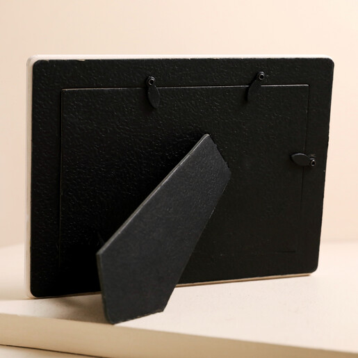 Back of Frame Back of Personalised Wildflower Ceramic Photo Frame against beige backdrop