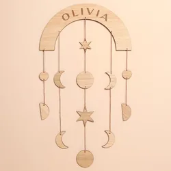 Personalised Wooden Moon Phase Wall Hanging