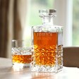 Personalised Whisky Glass and Decanter Set in lifestyle shot