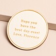 Engraved Personalised Wooden Circle Token