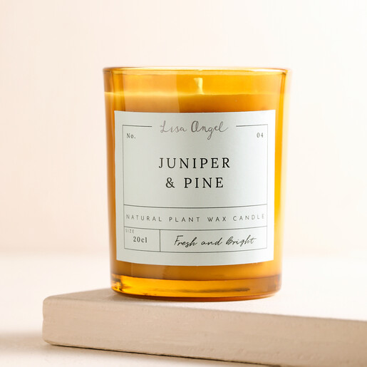 Juniper and Pine Jar Candle Juniper and Pine Jar Candle on a Beige Background