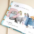 Jellycat All Kinds of Cats Book open on inside page