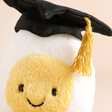 Close up of Jellycat Amuseable Boiled Egg Graduation Soft Toy
