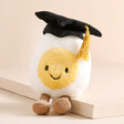 Jellycat Amuseable Boiled Egg Graduation Soft Toy On Beige Background