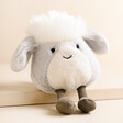 Jellycat Amuseabean Sheepdog Soft Toy on Beige Platform