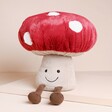 Jellycat Amuseables Mushroom Soft Toy on Beige Surface