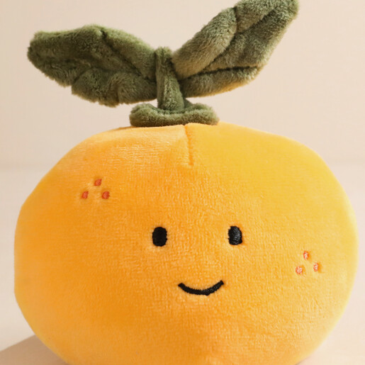 Close up of face on Jellycat Fabulous Fruit Orange Soft Toy
