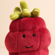 Close Up of Face on Jellycat Fabulous Fruit Raspberry Soft Toy