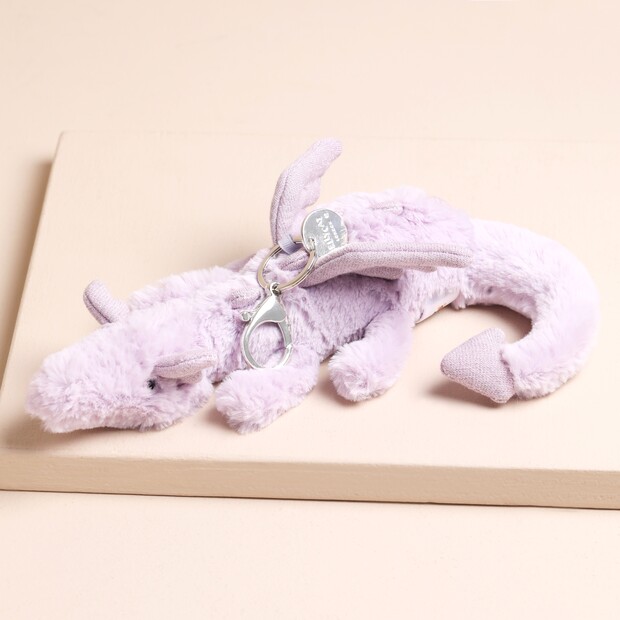 Jellycat Lavender Dragon Bag Charm Jellycat Lavender Dragon Bag Charm