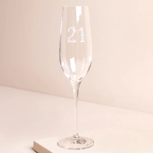 Personalised 21st Birthday Champagne Glass Personalised 21st Birthday Champagne Glass