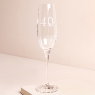 Personalised 40th Birthday Champagne Glass