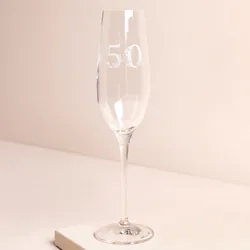 Personalised 50th Birthday Champagne Glass