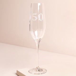 Personalised 50th Birthday Champagne Glass