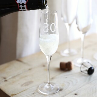 Personalised Milestone Age Champagne Glass