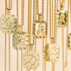 Leo Crystal Square Zodiac Pendant Necklace in Gold With Others