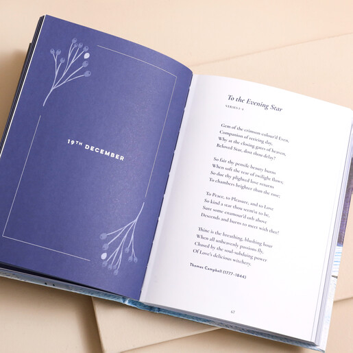 Inside of A Nature Poem for Every Winter Evening Book