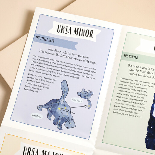 Inside of leaflet against beige coloured backdrop