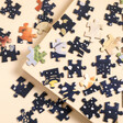 Puzzle pieces from inside Glow 500 Piece Jigsaw Puzzle
