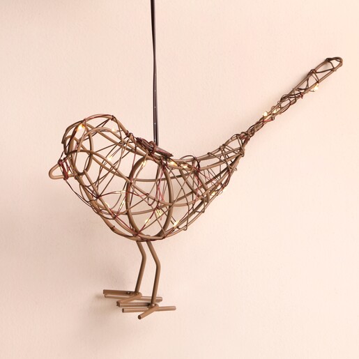 Battery Powered Indoor Hanging Robin Light Up Decoration