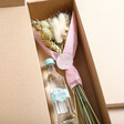 Gin Dried Flower Posy Letterbox Gift in Open Packaging 