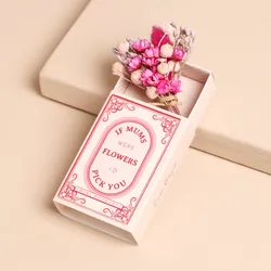 Mum Tiny Matchbox Dried Flower Posy