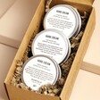 Close up of creams inside of Norfolk Natural Living Set of 3 Hand Creams packaging