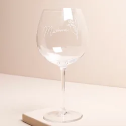 Personalised Birth Flower Balloon Gin Glass